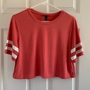 Medium, Coral crop top, Forever 21